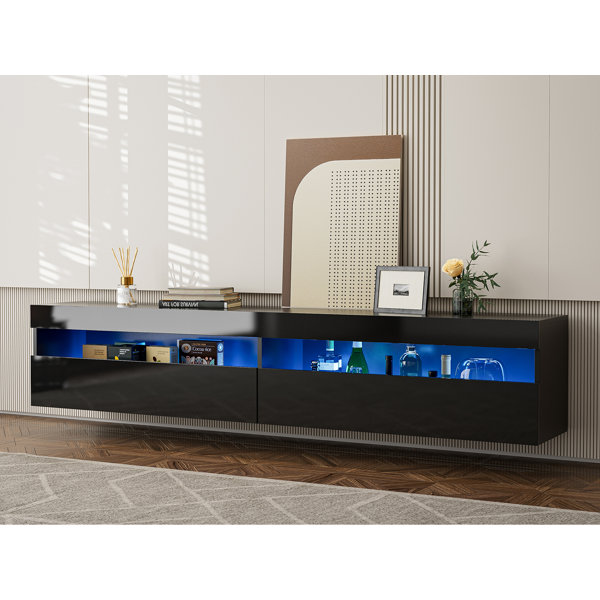 Wrought Studio Led Floating Tv Stand For 85+ Inch Tv, Modern Wall